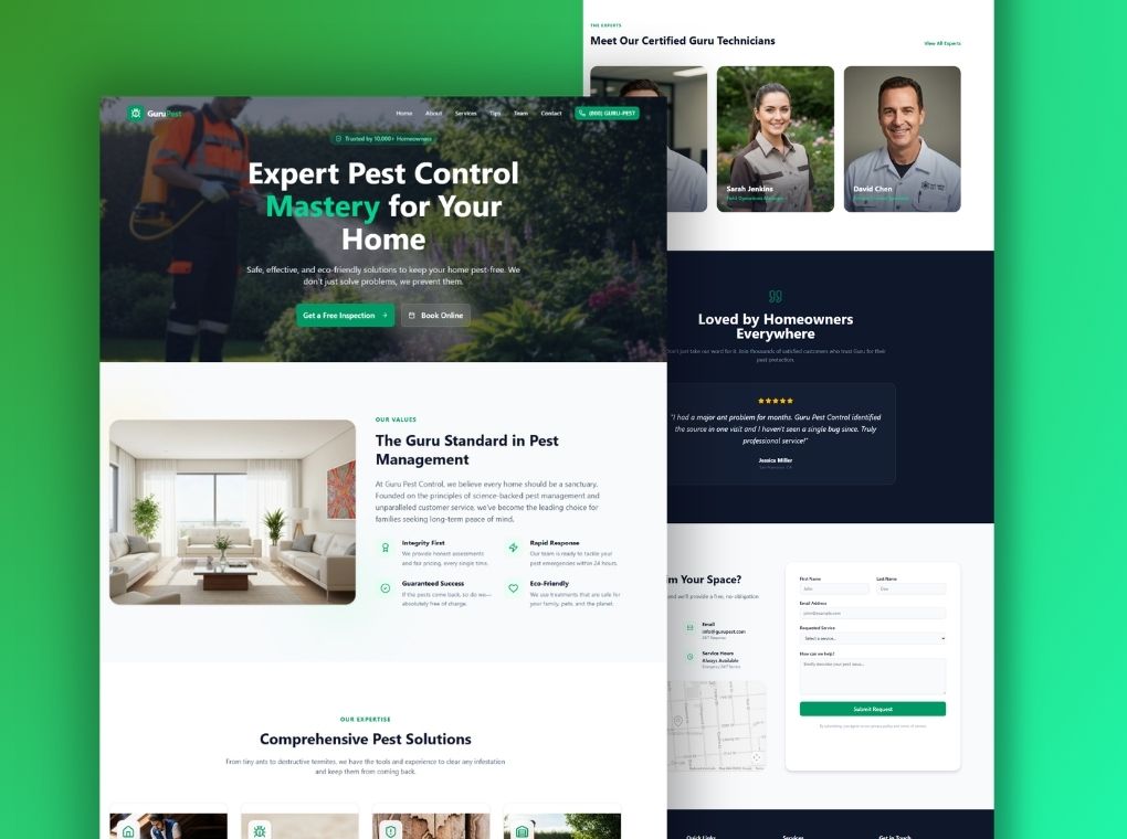 Guru Pest Control Website
